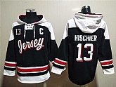 Devils 13 Nico Hischier Black All Stitched Sweatshirt Hoodie,baseball caps,new era cap wholesale,wholesale hats